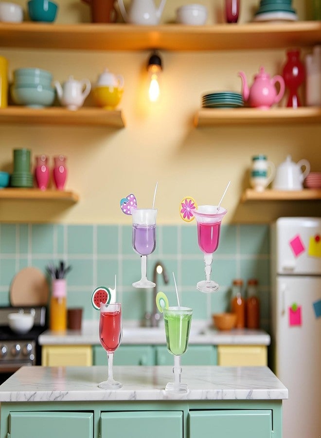 Zhuluck 4-Piece 1:12 Scale Mini Bar Set - Hyper-Realistic Resin Wine & Cocktail Bottles for Dollhouse Kitchens, Architectural Models & Photography Props - Image 4